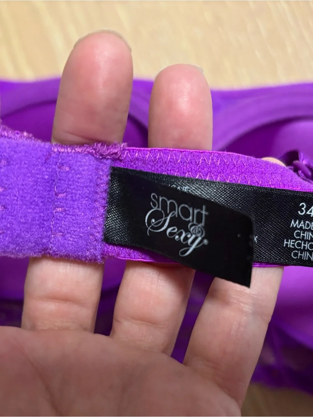 smart & sexy Purple Lace Bandeau Bralette with Adjustable Straps